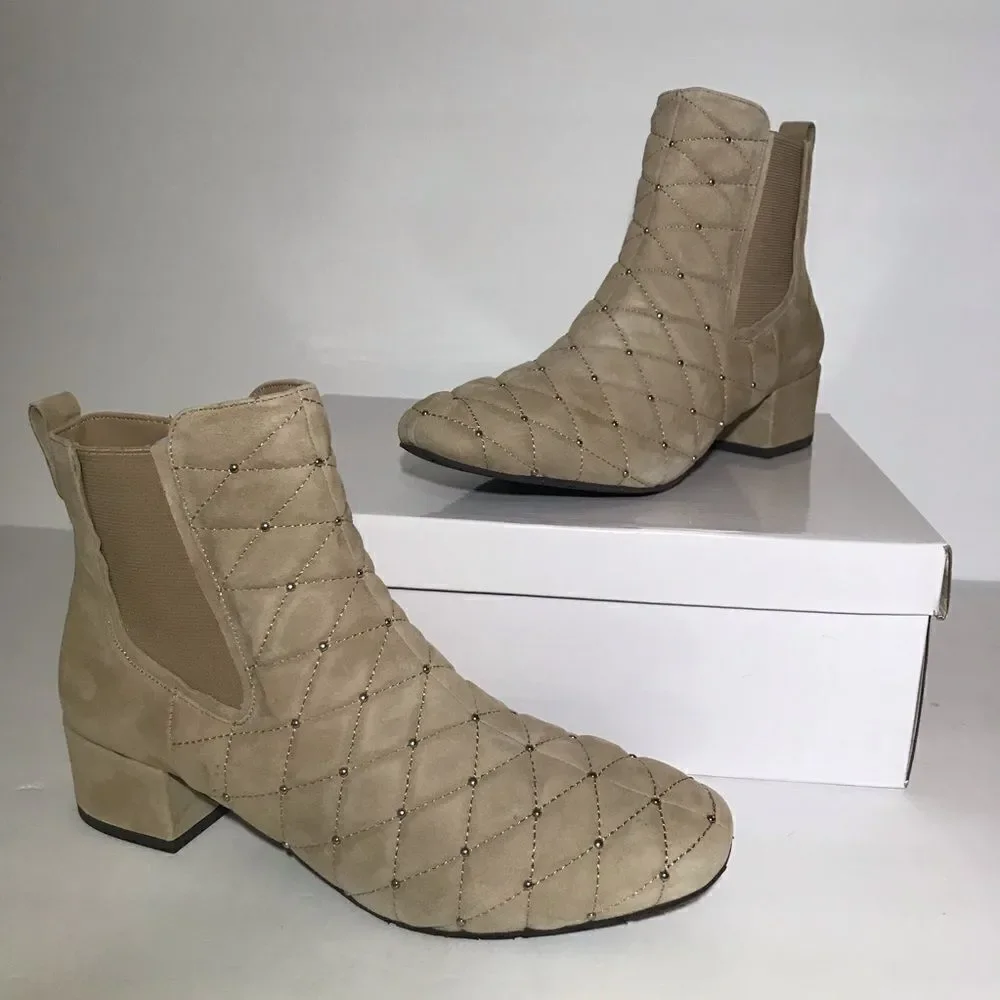 Isaac Mizrahi Live! Quilted Suede Ankle Boot